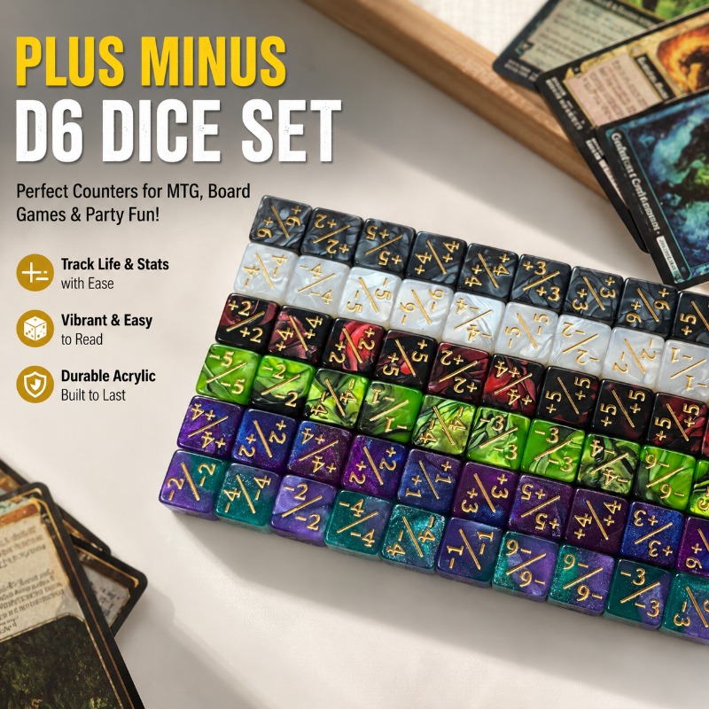 Game Token Counter - 16mm プラスマイナスダイス ナンバー 16 ゲーミングカウンターマーカー MTG