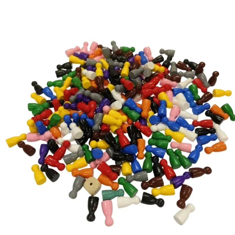 Board Game Harvest - 100 個のカラフルな木製チェスマーカー 24x12mm ボードゲームトークンマーキングピース戦略ゲーム用
