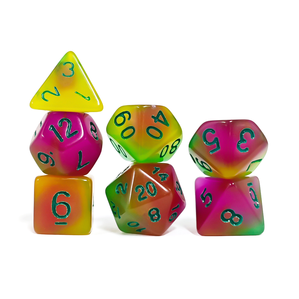 Board Game Dnd - 7個/セットの蓄光ダイスセット、アクリル素材製蓄光ダイス、ボードゲーム、D&D、その他のゲームアクセサリー