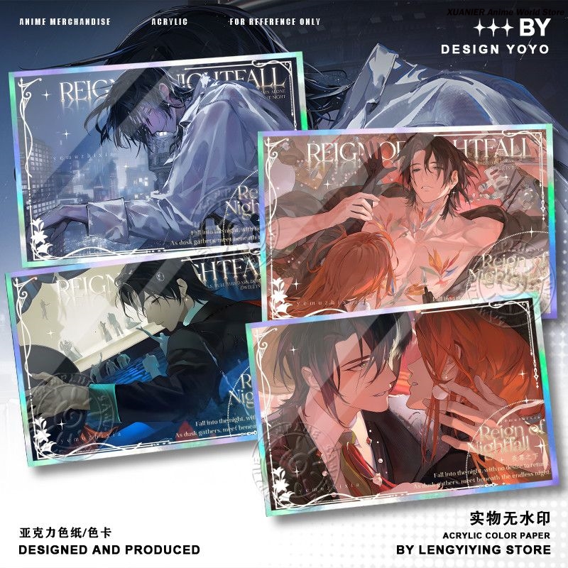 Board Game Anime - アニメ周辺機器 REIGN OF NIGHTFALL NG ゲームアクリル色紙コスプレ署名ボードゲーム署名カードギフト