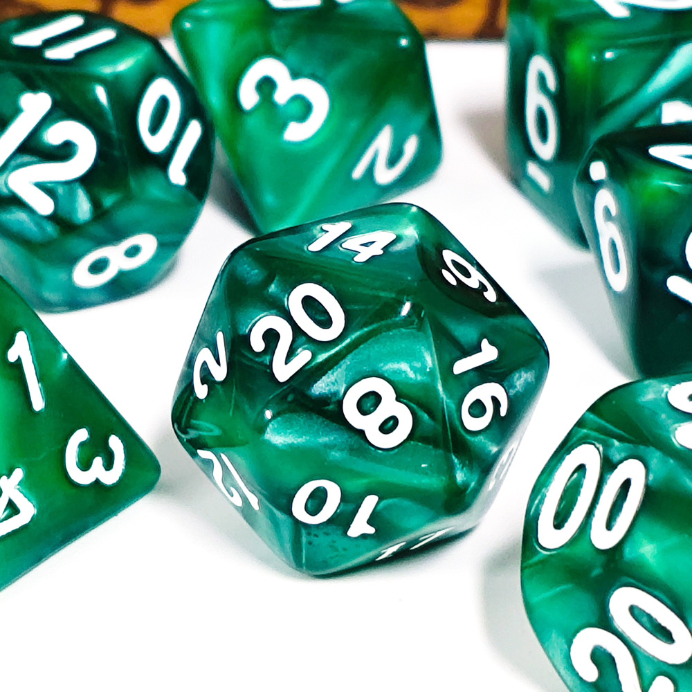 Board Game Dnd - 7 ピース/セットパールダイス多面体マルチカラー DND ゲームダイス番号装飾 TRPG ゲームボードゲームエンターテイメントアクセサリー