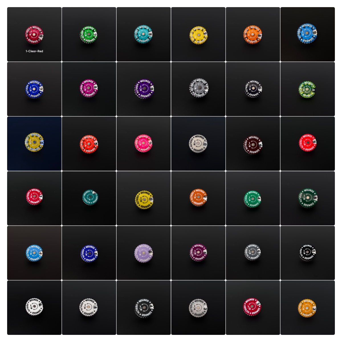 Game Token Counter - 25x25x6mm 創傷トラッカー テーブル ゲーム トラッカー 2