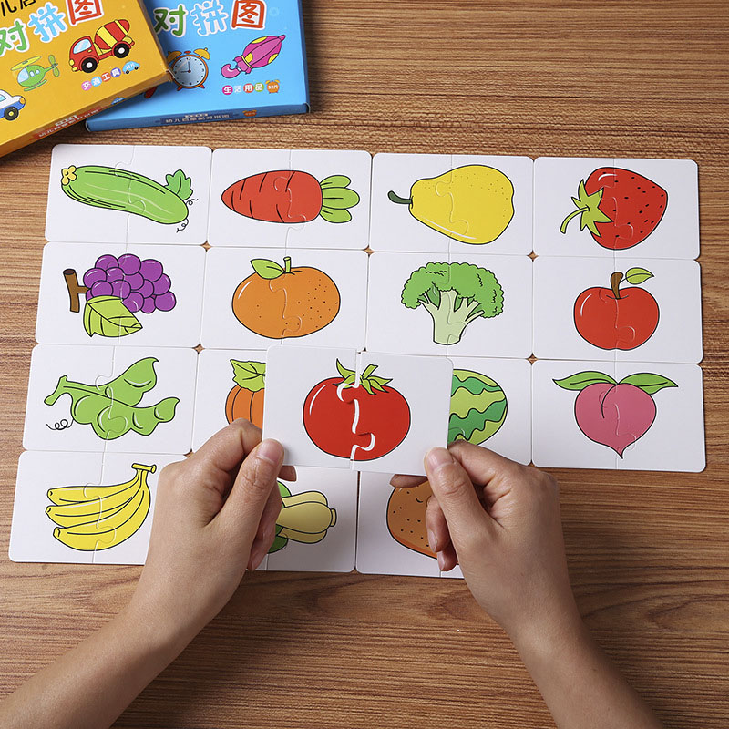 Board Game Life - 子供のための果物と動物のマッチングゲーム,子供のための認知パズル,動物のパズルセット,子供のための早期教育玩具,32個