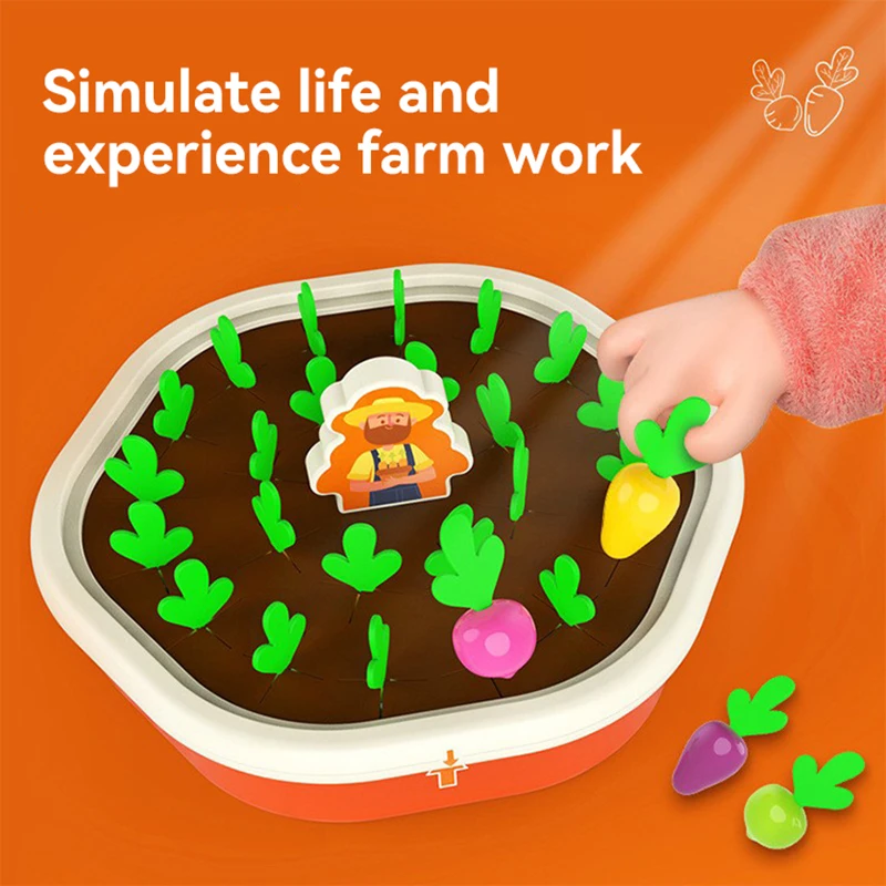 幼児向け教育感覚玩具 ベビーモンテッソーリ ニンジン収穫プル - Board Game Harvest のレビューと価格