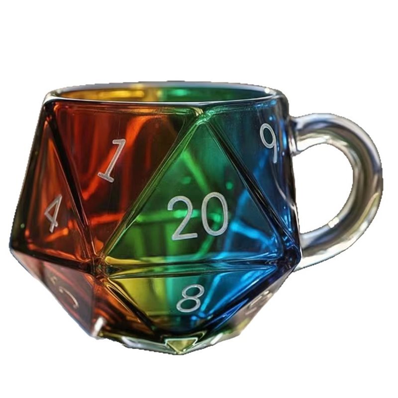 ABHU レインボー D20 ダイスマグコーヒーカップ耐熱透 - Board Game Heat のレビューと価格