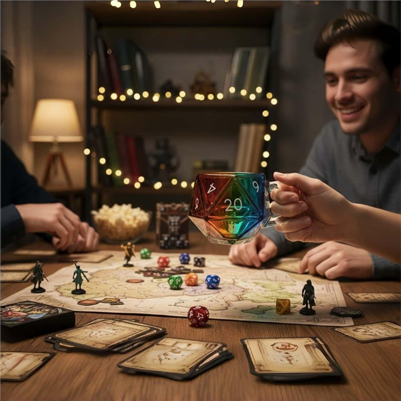 ABHU レインボー D20 ダイスマグコーヒーカップ耐熱透 - Board Game Heat のレビューと価格
