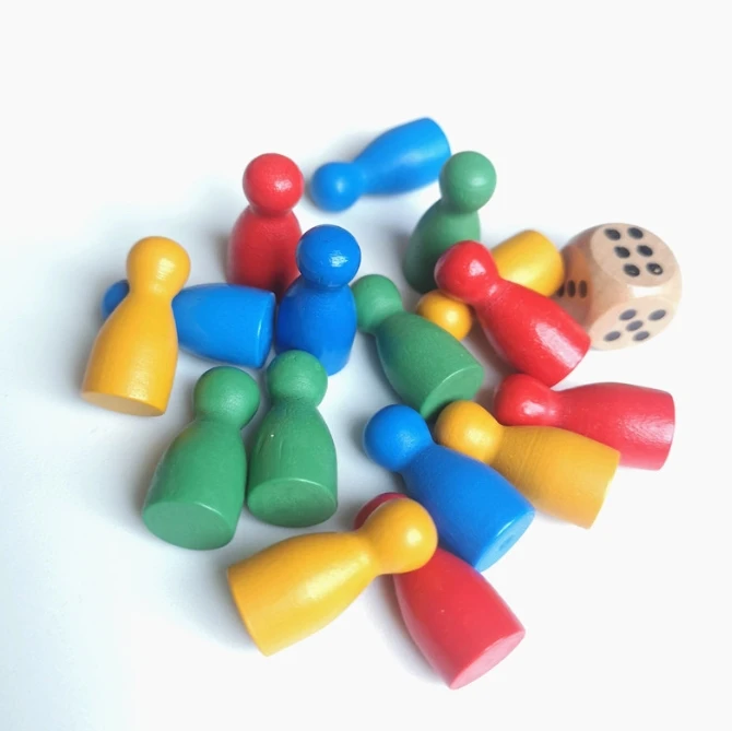 100 個のカラフルな木製チェスマーカー 24x12mm ボ - Board Game Harvest のレビューと価格