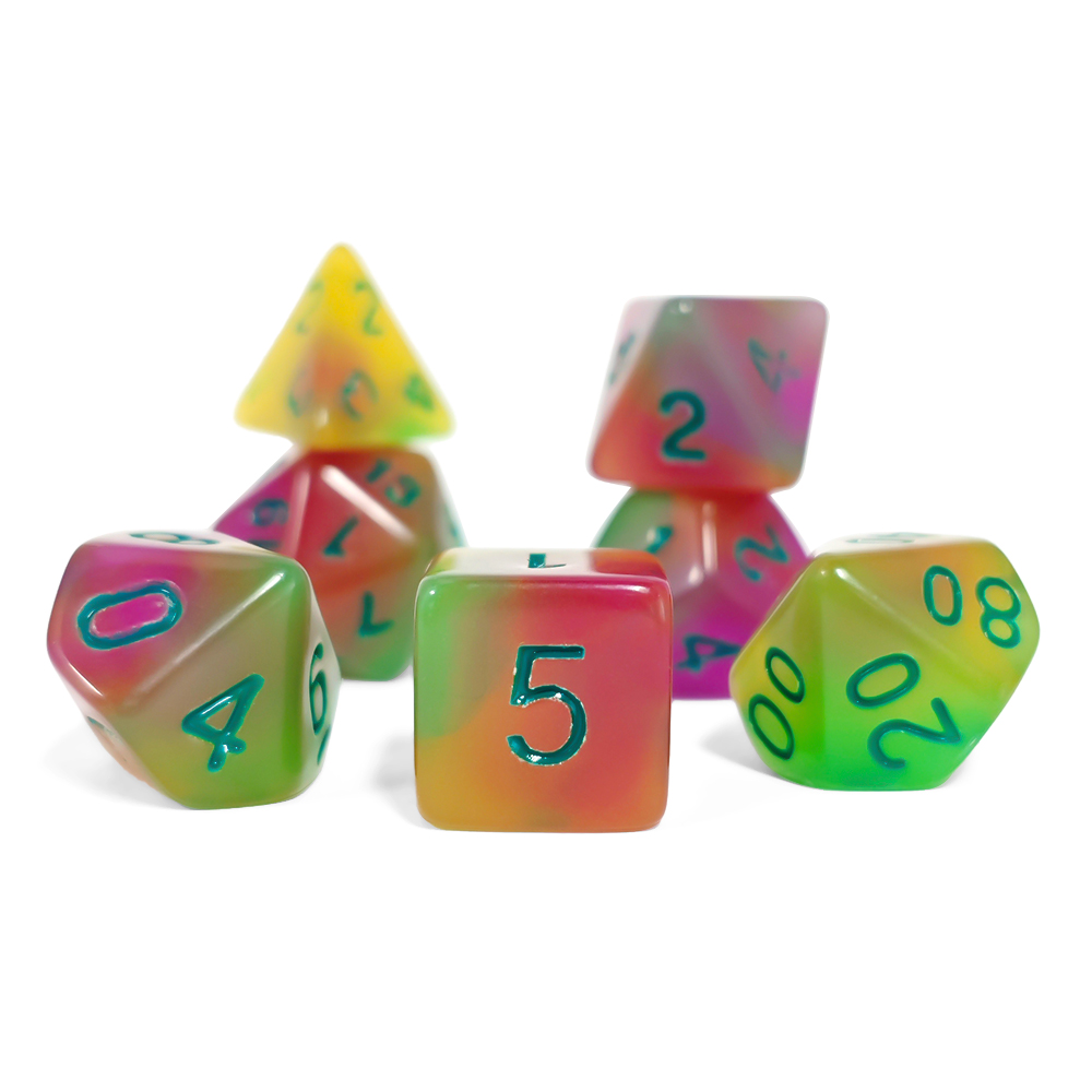 7個/セットの蓄光ダイスセット、アクリル素材製蓄光ダイス、ボ - Board Game Dnd のレビューと価格