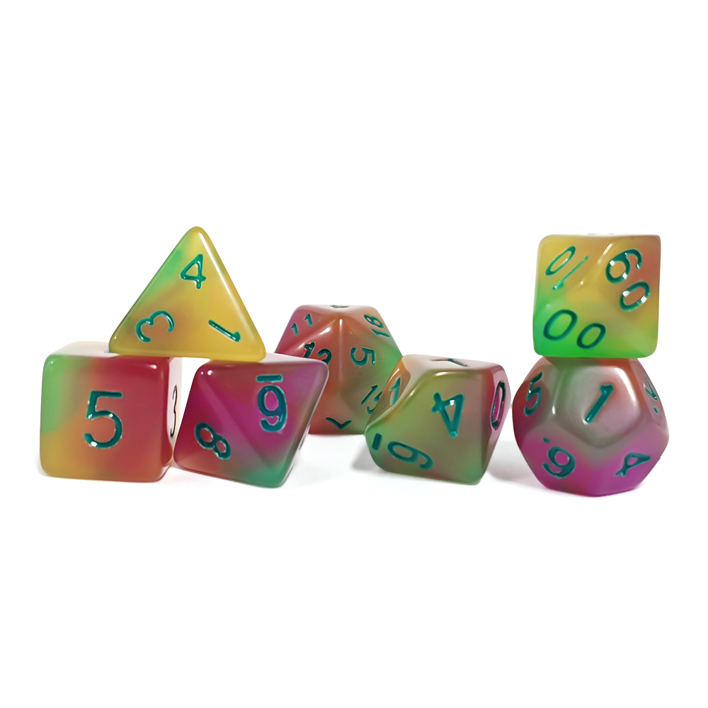 7個/セットの蓄光ダイスセット、アクリル素材製蓄光ダイス、ボ - Board Game Dnd のレビューと価格
