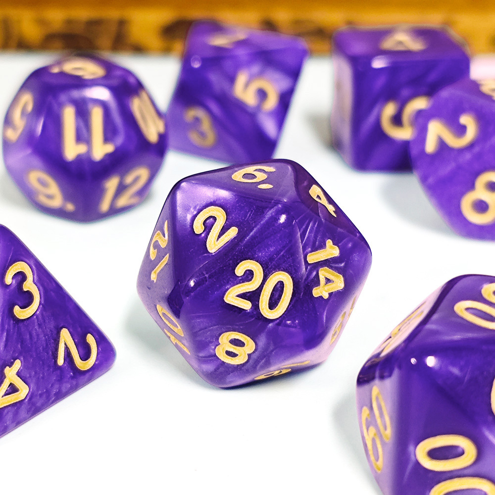7 ピース/セットパールダイス多面体マルチカラー DND ゲ - Board Game Dnd のレビューと価格