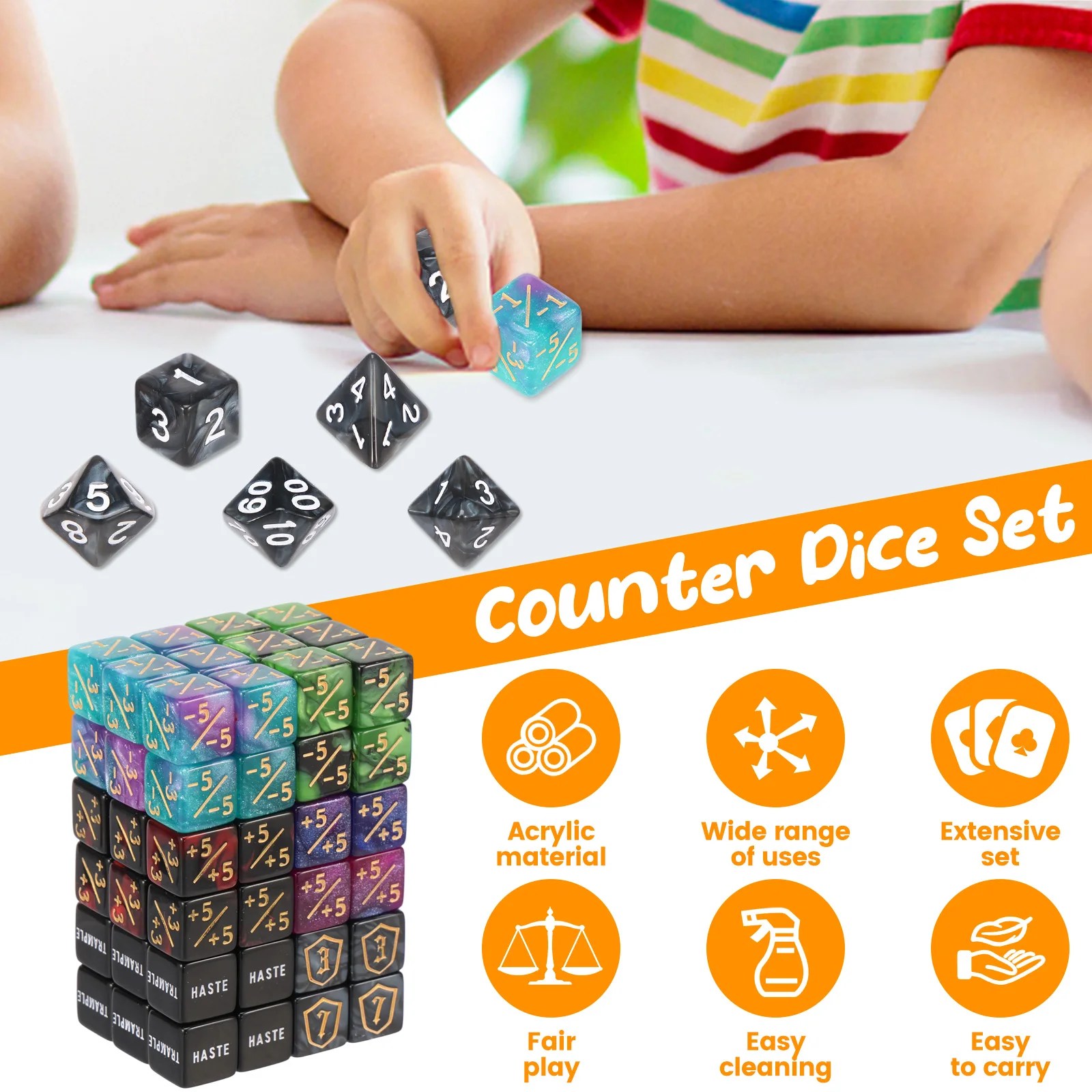 78個入りMTGカウンターダイスセット キーワード付きカウン - Game Token Counter のレビューと価格