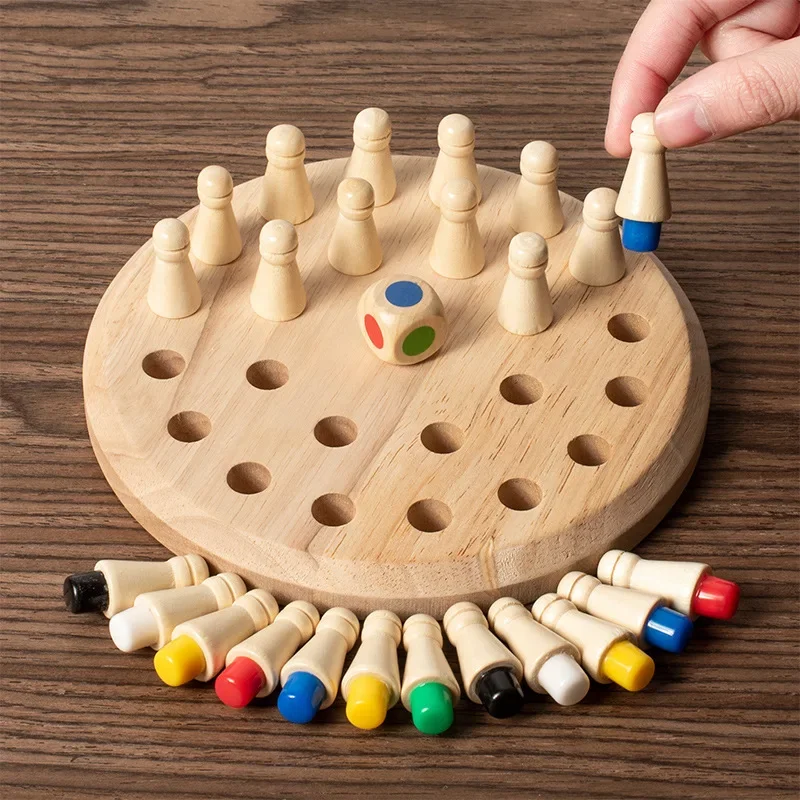 1PC 木製メモリマッチスティックチェスカラーゲームボードパ - Board Game Life のレビューと価格