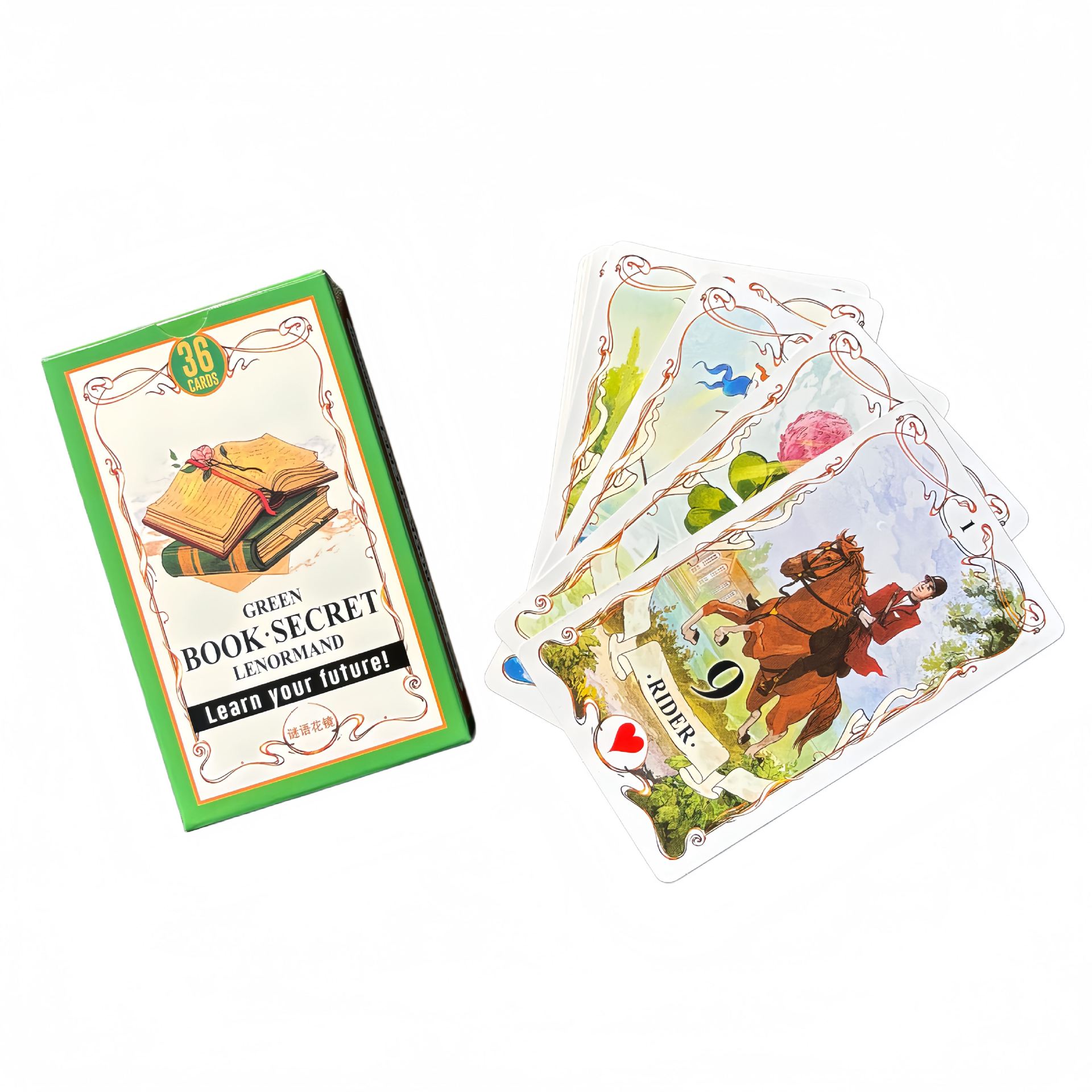 グリーンブックシークレット ルノルマンオラクルカード 36枚 - Board Game Life のレビューと価格