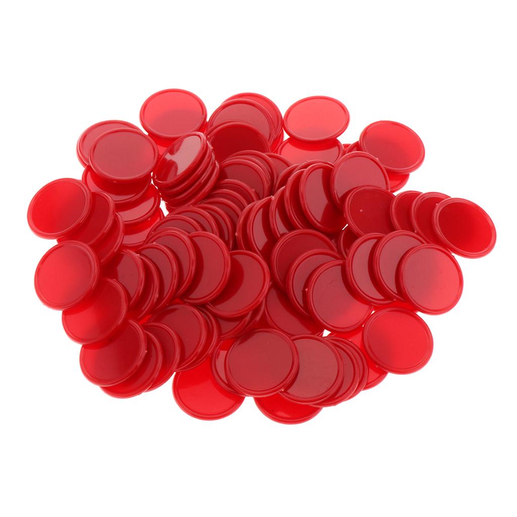 100個 プラスチック学習カウンターディスク ビンゴチップカ - Game Token Counter のレビューと価格