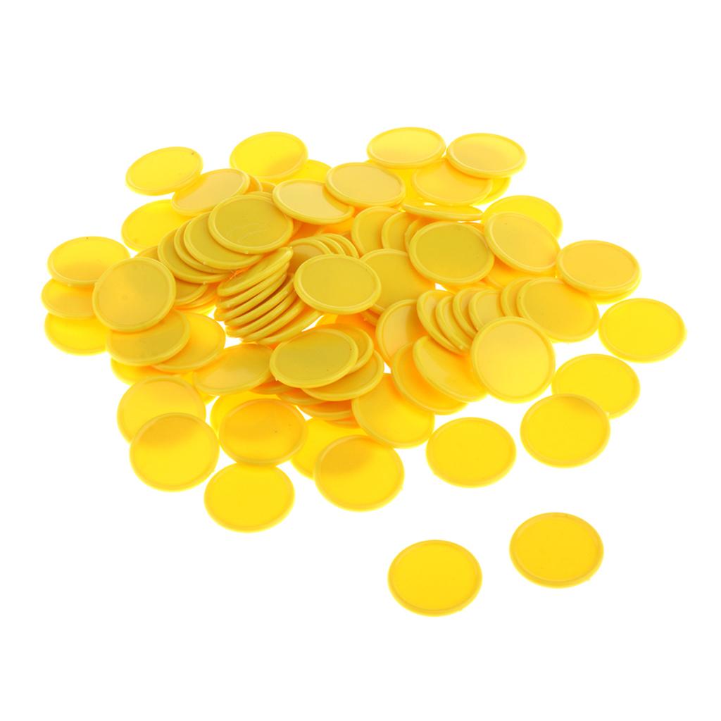 100個 プラスチック学習カウンターディスク ビンゴチップカ - Game Token Counter のレビューと価格