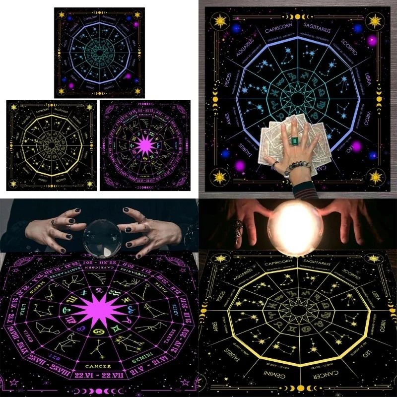 正方形のフランネルタロット,占星術のオラクルパッド,テーブル - Board Game Film のレビューと価格