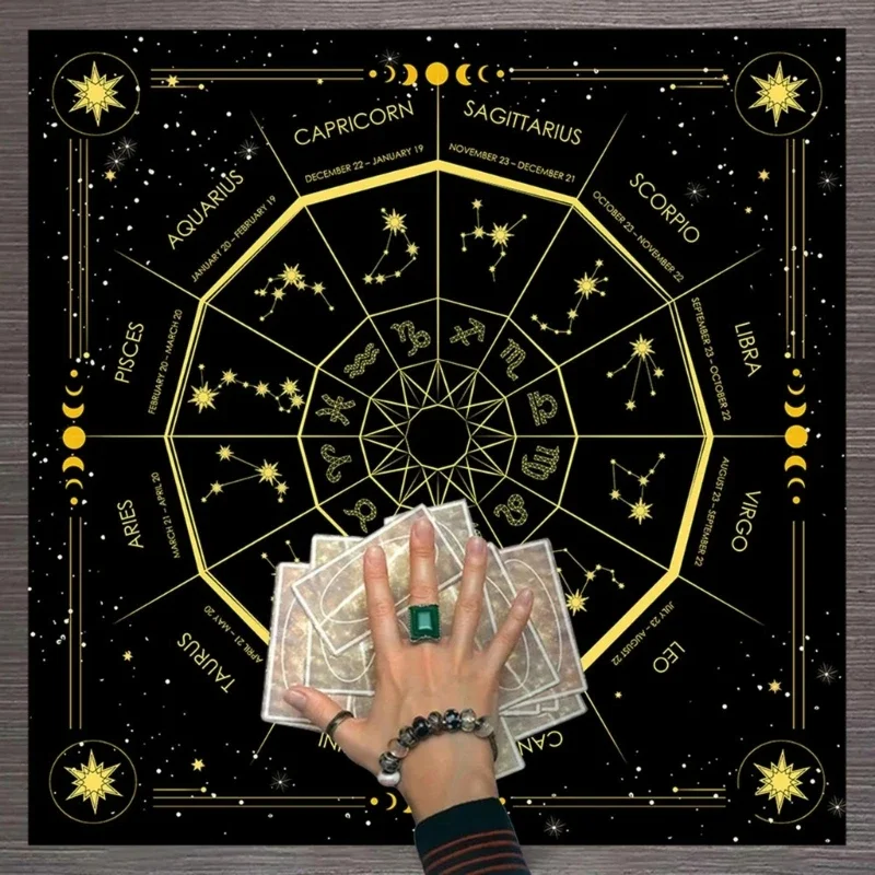 正方形のフランネルタロット,占星術のオラクルパッド,テーブル - Board Game Film のレビューと価格