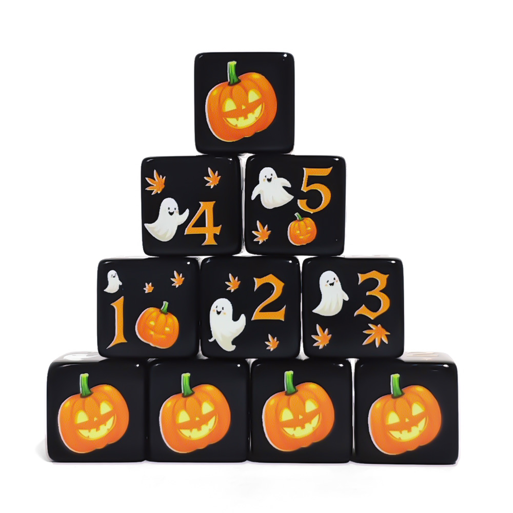 12個入り 16MM ブラックアクリル D6 ダイス、ハロウ - Board Game Dnd のレビューと価格