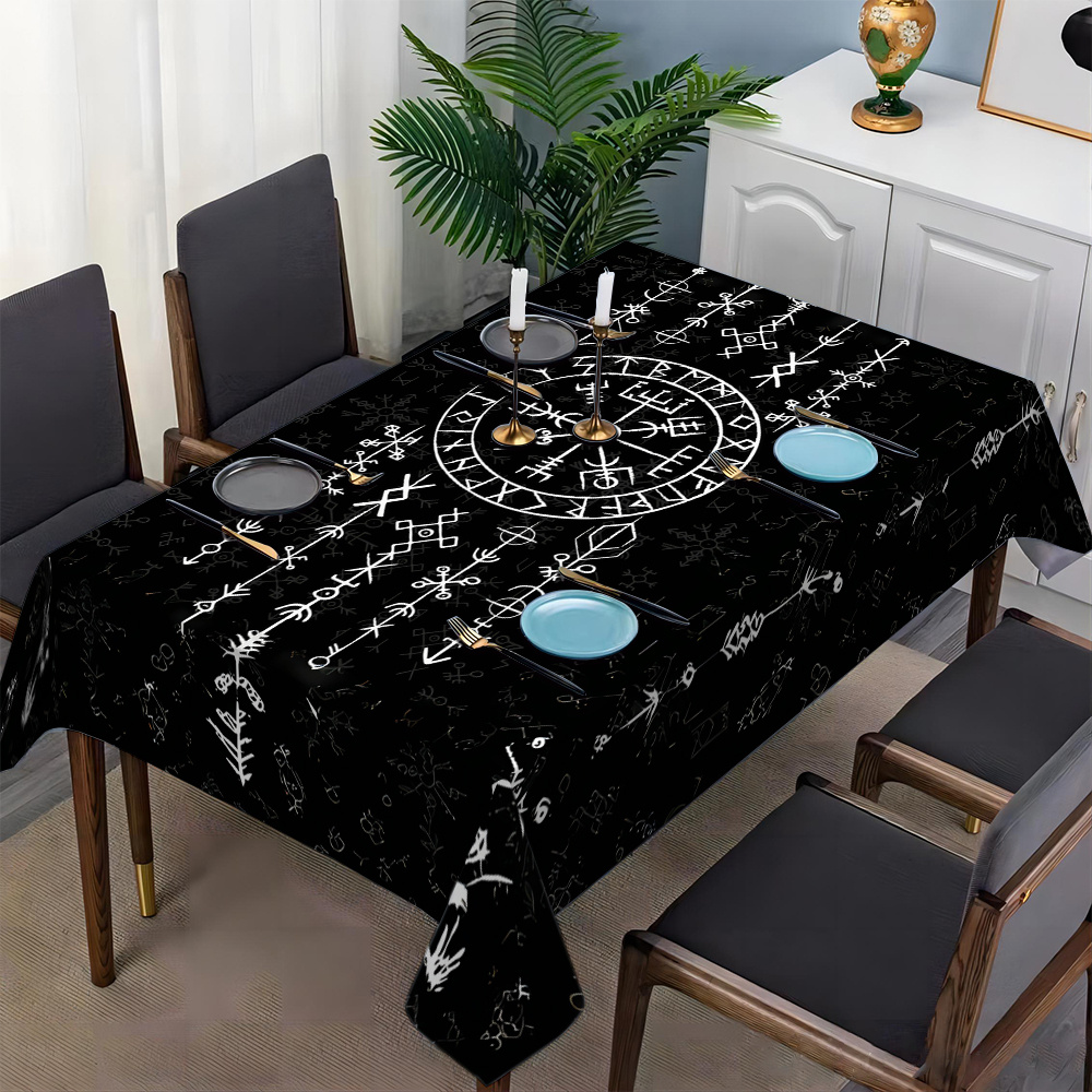 バイキング神秘的なルーン長方形テーブルクロステーブル装飾再利 - Board Game Vikings のレビューと価格