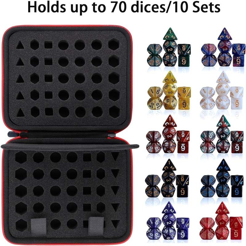 新しいポータブルEVA70穴ダイスバッグ（仕切り付き）は、ダ - Board Game Heat のレビューと価格