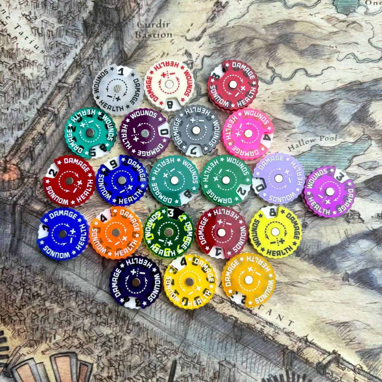 25x25x6mm 創傷トラッカー テーブル ゲーム トラッ - Game Token Counter のレビューと価格