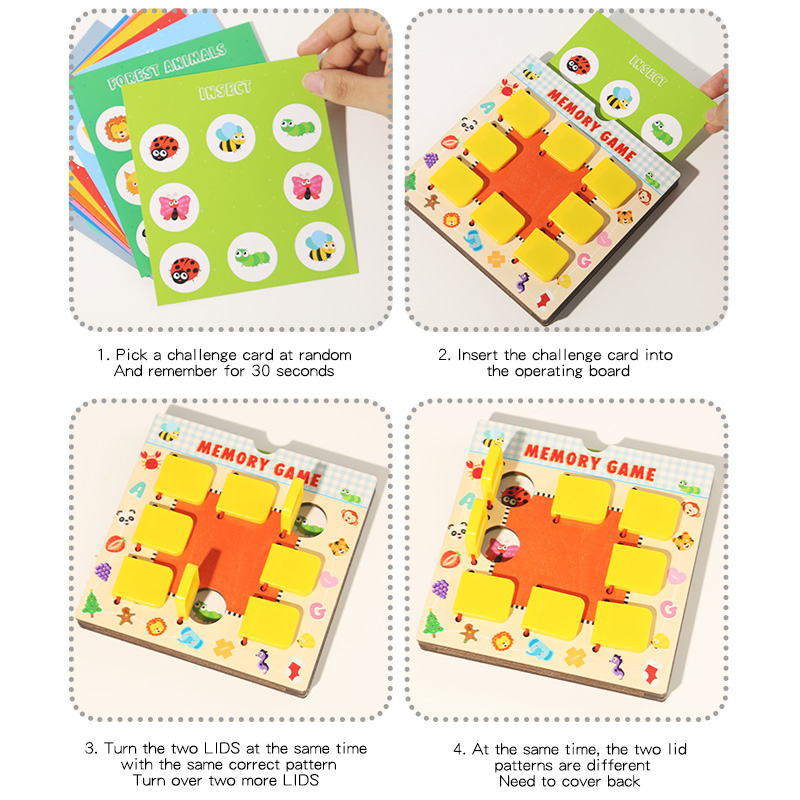 木製記憶チェスのおもちゃ子供のための論理的思考トレーニングモ - Board Game Life のレビューと価格